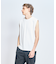 【ストレッチテレコ】ノースリーブ クルーネック Tシャツ / タンクトップ