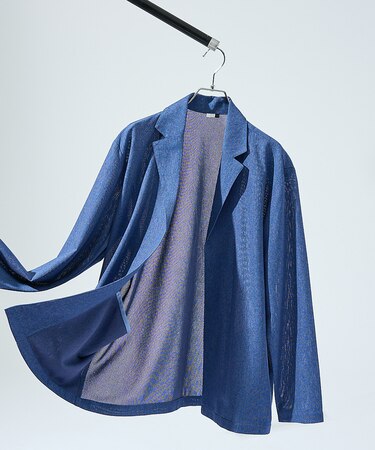 【シアー素材】SHARIR JERSEY ラペル カーディガン / 吸水速乾 軽