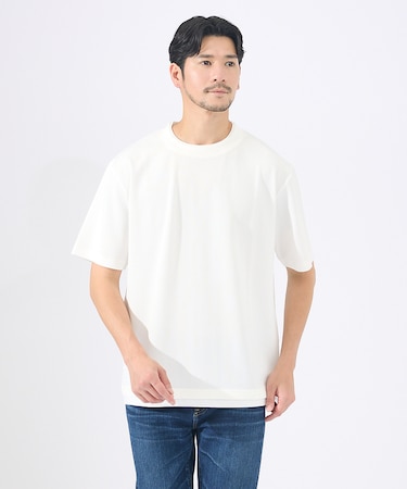 【レイヤード】ストライプ ジャガード 半袖Tシャツ