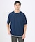 【レイヤード】ストライプ ジャガード 半袖Tシャツ