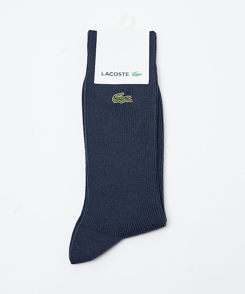 【LACOSTE / ラコステ】クロックエンブレム1×1リブニットソックス