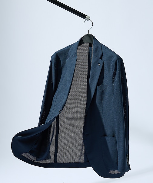 【セットアップ対応/FLEX JACKET】トリコット メッシュジャケット /