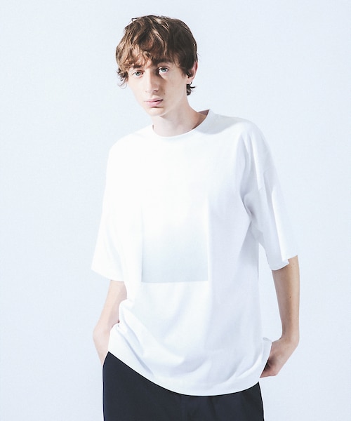 グラデーション グラフィック プリントTシャツ/オーバーサイズ