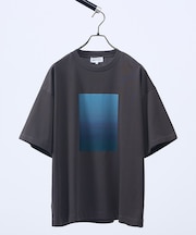 グラデーション グラフィック プリントTシャツ/オーバーサイズ