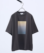 グラデーション グラフィック プリントTシャツ/オーバーサイズ