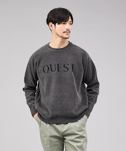 【QUEST / ワンポイントロゴ】モールリンクス ニット
