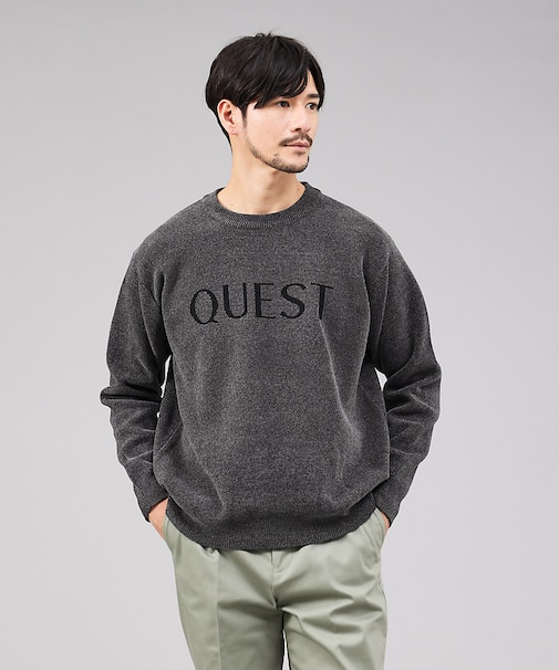 【QUEST / ワンポイントロゴ】モールリンクス ニット
