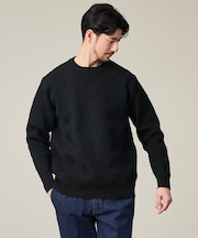 【ジオメトリック柄 / 軽量】プルオーバーニット