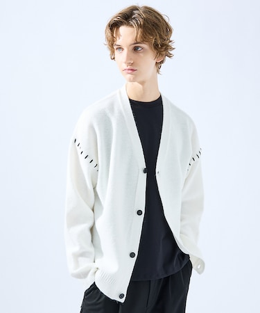 【AH ABAHOUSE】ハンドステッチ カーディガン