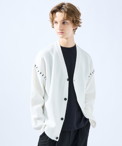 【AH ABAHOUSE】ハンドステッチ カーディガン