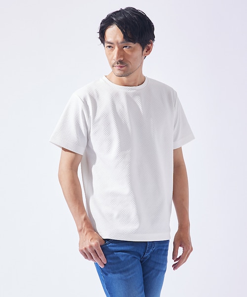ジオメトリック柄 クルーネック 半袖 Tシャツ｜アバハウスの通販