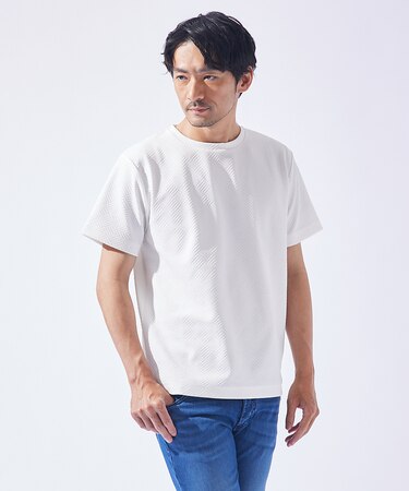 ジオメトリック柄 クルーネック 半袖 Tシャツ