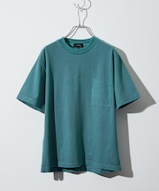 【シャンブレー加工】ポケットＴシャツ / 製品染めＴシャツ