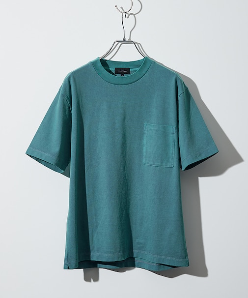 【シャンブレー加工】ポケットTシャツ / 製品染めTシャツ