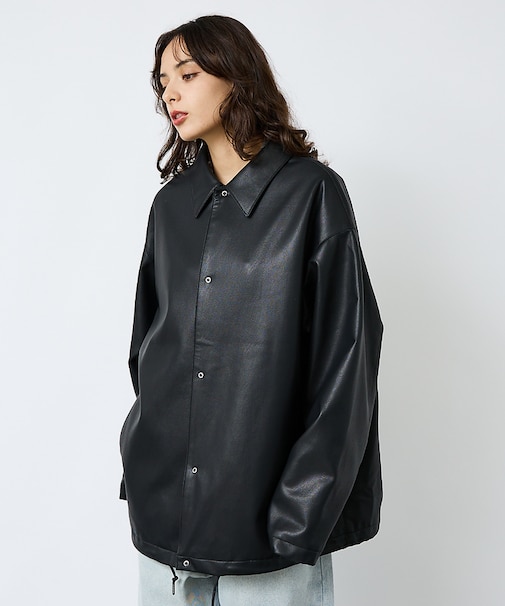 【FORTUNA/フォルトゥナ】ECOラムレザーコーチジャケット/コーチジャケッ