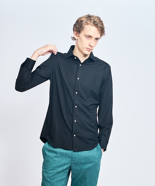 【接触冷感】アイスピケ ストレッチ 長袖シャツ / FLEX SHIRTS