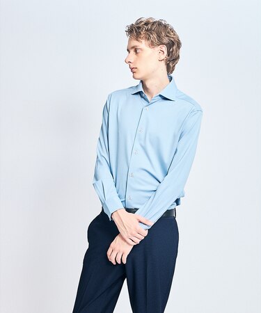 【接触冷感】アイスピケ ストレッチ 長袖シャツ / FLEX SHIRTS