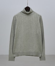 【カシミヤタッチ】タートルネック ニット/ ウォッシャブル