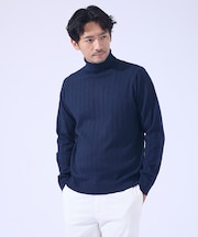 【カシミヤタッチ】タートルネック ニット/ ウォッシャブル