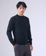 【カシミヤタッチ】プルオーバー クルーネック ニット / ウォッシャブル
