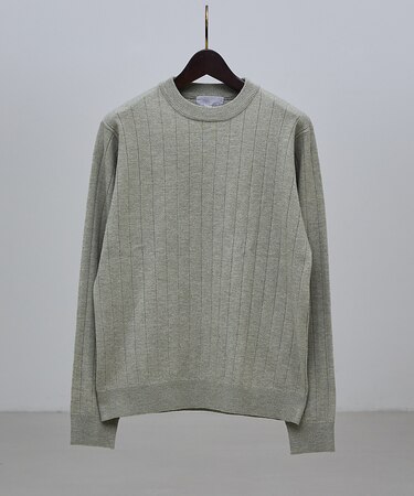 【カシミヤタッチ】プルオーバー クルーネック ニット / ウォッシャブル