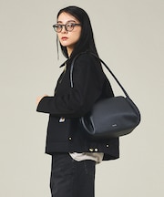 【YArKA/ヤーカ】real leather one shoulder tuc