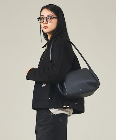 【YArKA/ヤーカ】real leather one shoulder tuc