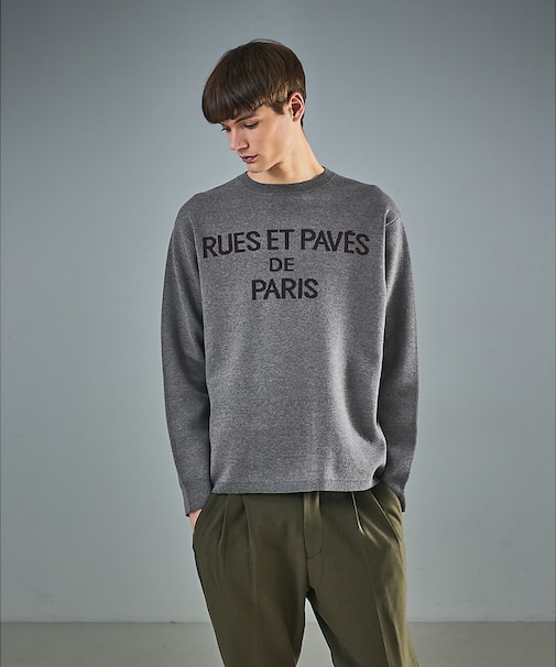 ジャガードロゴニット プルオーバー / オーバーサイズ / LE TRIO AB