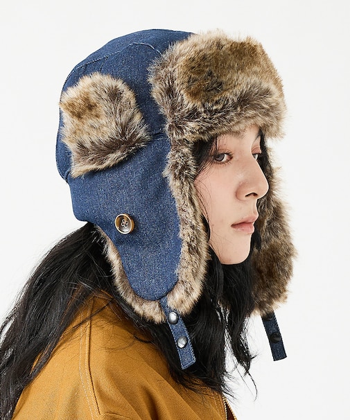 【RUBEN/ルーベン】DENIM FLYGHT CAP/デニムフライトキャップ