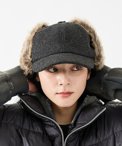 【RUBEN/ルーベン】WOOL LIKED EARCOVE CAP/ウールライ