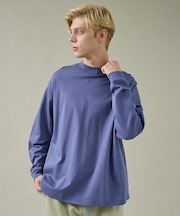 【シルケット加工】モックネック ロングTシャツ