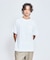 キーネック カノコ半袖Tシャツ / フェイクレイヤード
