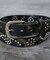 【ウエスタン スタッズ レザー ベルト】35mm black Studded b