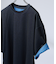 【リバーシブル配色】バックメッシュ 半袖Ｔシャツ / オーバーサイズ