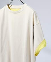 【リバーシブル配色】バックメッシュ 半袖Ｔシャツ / オーバーサイズ