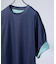【リバーシブル配色】バックメッシュ 半袖Ｔシャツ / オーバーサイズ