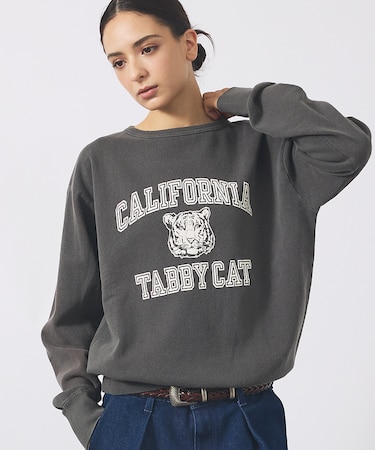 【MIXTA/ミクスタ】TABBY CAT CREW NECK SWEAT /M