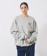 【POLER / ポーラー】HEART LOGO EMBROIDERY CREW