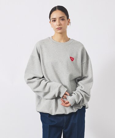 【POLER / ポーラー】HEART LOGO EMBROIDERY CREW