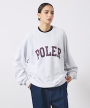 【POLER/ポーラー】COLLEGE RAGLAN CREW スウェット/カレ