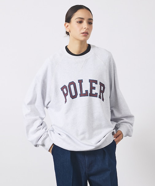 【POLER/ポーラー】COLLEGE RAGLAN CREW スウェット/カレ