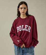 【POLER/ポーラー】COLLEGE RAGLAN CREW スウェット/カレ