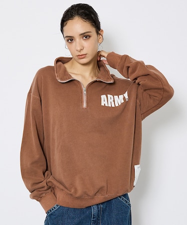 【JOHNBULL/ジョンブル】ARMY スウェットハーフジップ /プルオーバー