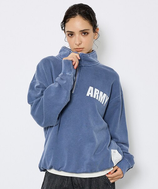 【JOHNBULL/ジョンブル】ARMY スウェットハーフジップ /プルオーバー