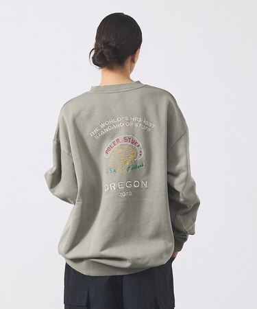【POLER/ポーラー】EMB PIGMENT DYE CREW/ピグメント加工