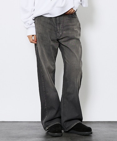 【Johnbull/ジョンブル】ガーメントダイ フレアワイドパンツ/セットアップ