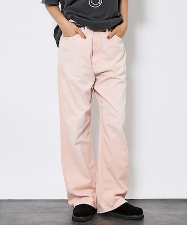 【Johnbull／ジョンブル】ガーメントダイ フレアワイドパンツ／セットアップ