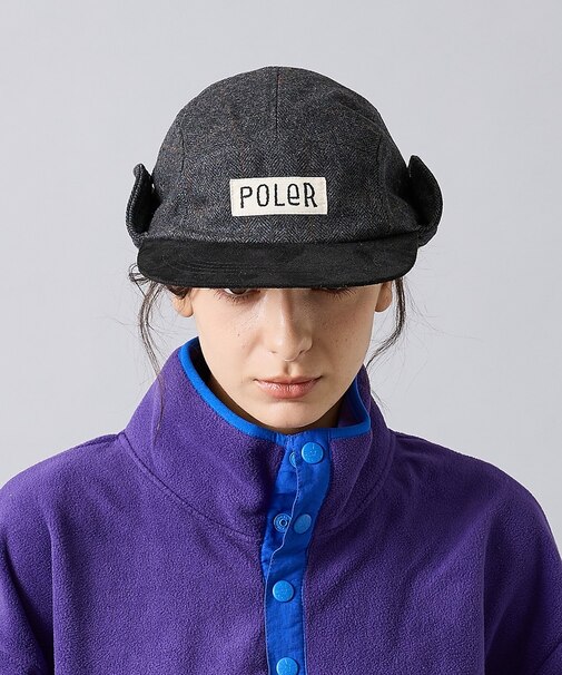 【POLER / ポーラー】TWEED FLAP CAP / ツイード フラップ