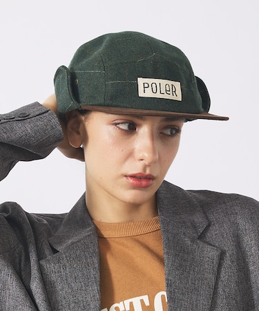 【POLER / ポーラー】TWEED FLAP CAP / ツイード フラップ