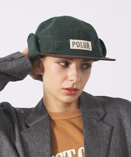 【POLER / ポーラー】TWEED FLAP CAP / ツイード フラップ